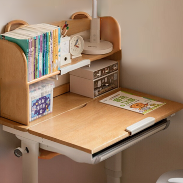 Beech Solid Wood children's Lifting Study Desk